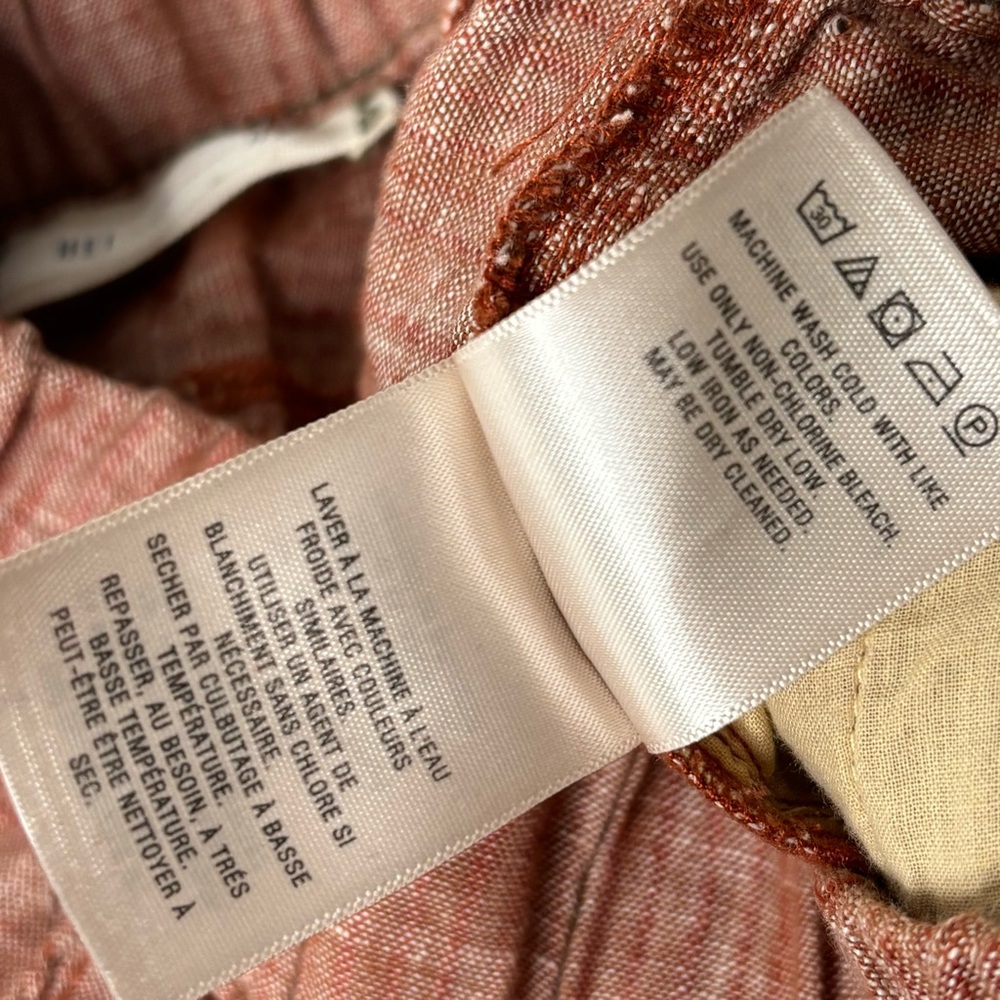 Anthropologie Hei Hei Linen pants burnt orange size XS - Picture 11 of 16